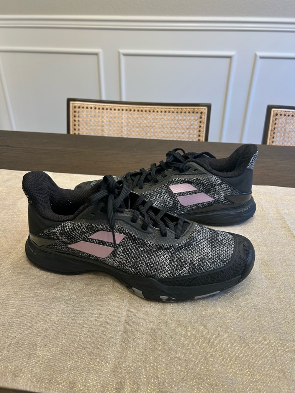 Babolat Ortholite Jet Tere AC Women 10 Black & Gray Tennis Shoes with Pink Logo - Picture 5 of 13